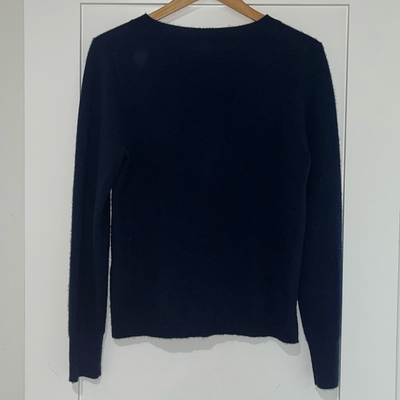 J. Crew 100% Cashmere Blue Crewneck Sweater - Picture 2 of 8